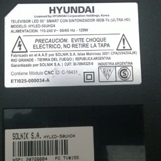 Repuestos Placas Tv Led Hyundai Hyled-50uhd4, Pantalla Rota
