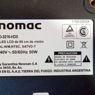 Repuestos Del Tv Tonomac To-3216-hd Fuente Wiffi (Usado)