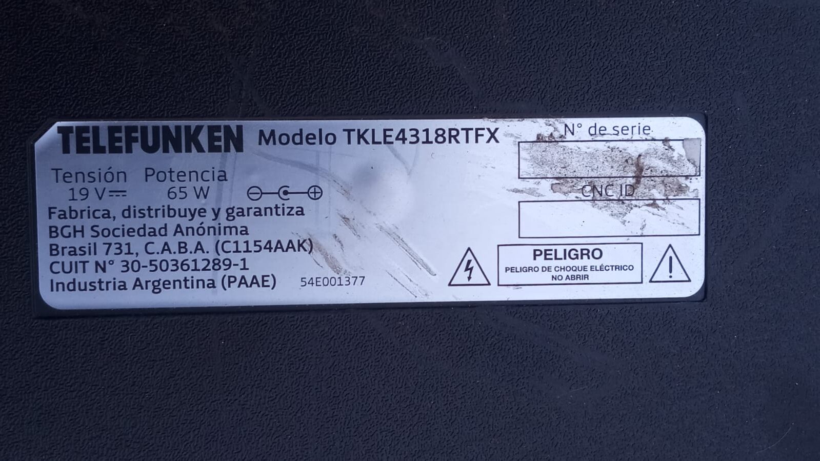 Repuestos Tv Smart Telefunken Tkle4318rtfx.
